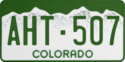 CO license plate AHT507
