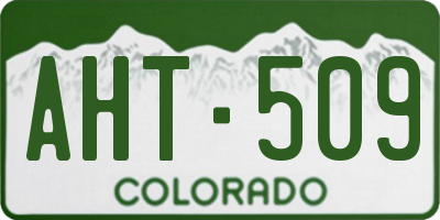CO license plate AHT509