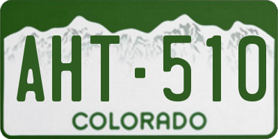 CO license plate AHT510