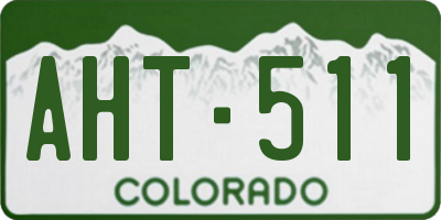 CO license plate AHT511
