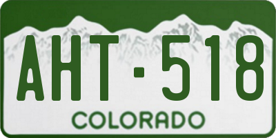 CO license plate AHT518