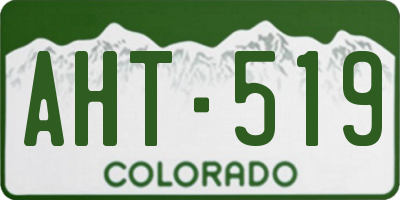 CO license plate AHT519