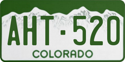 CO license plate AHT520