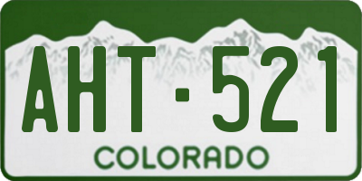 CO license plate AHT521