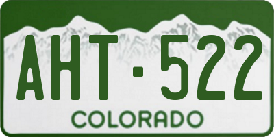 CO license plate AHT522