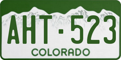 CO license plate AHT523