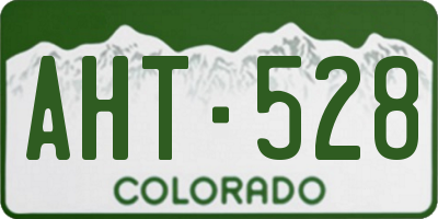 CO license plate AHT528