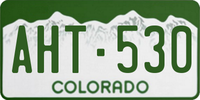 CO license plate AHT530