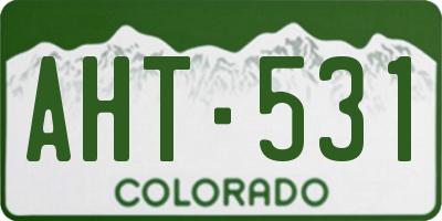 CO license plate AHT531