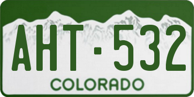 CO license plate AHT532