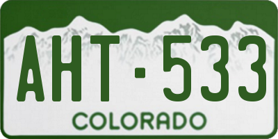 CO license plate AHT533