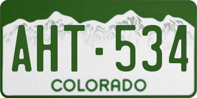 CO license plate AHT534