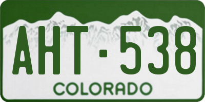 CO license plate AHT538