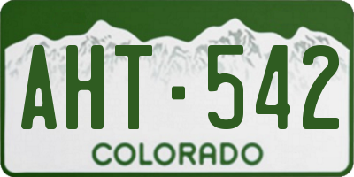 CO license plate AHT542