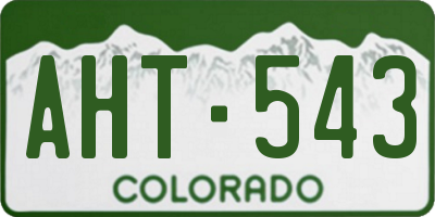 CO license plate AHT543