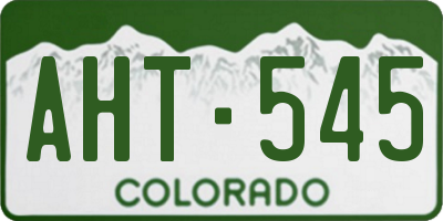 CO license plate AHT545