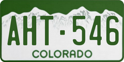 CO license plate AHT546