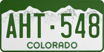 CO license plate AHT548