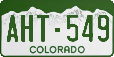 CO license plate AHT549