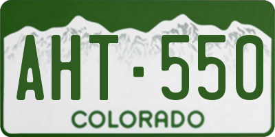 CO license plate AHT550