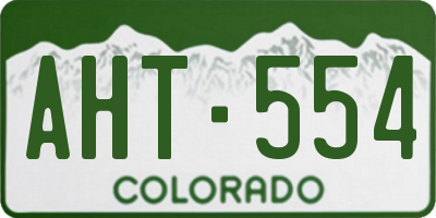 CO license plate AHT554