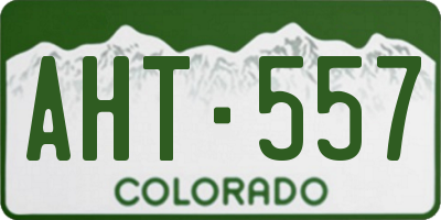 CO license plate AHT557