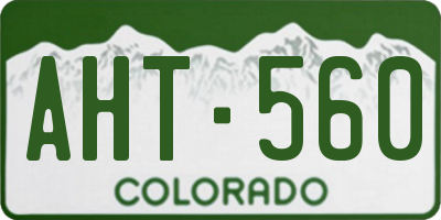 CO license plate AHT560