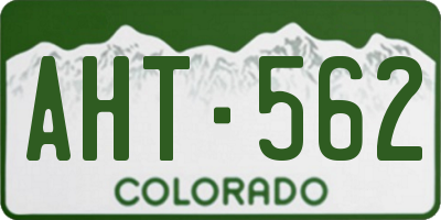 CO license plate AHT562