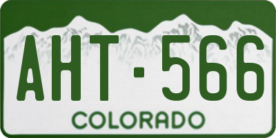 CO license plate AHT566