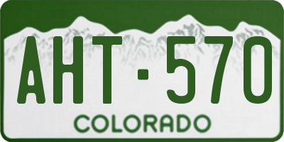 CO license plate AHT570