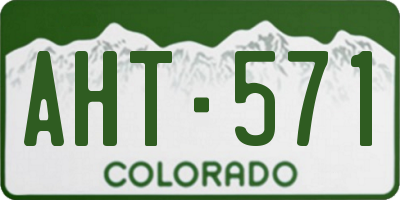 CO license plate AHT571