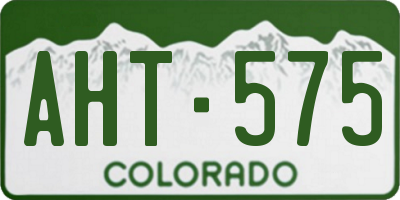 CO license plate AHT575