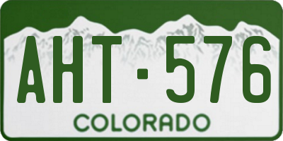CO license plate AHT576