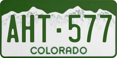 CO license plate AHT577