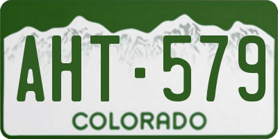 CO license plate AHT579