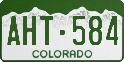 CO license plate AHT584