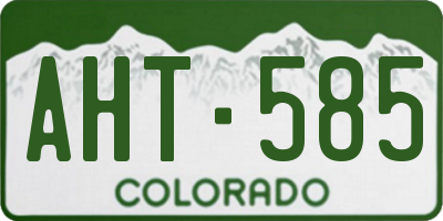 CO license plate AHT585