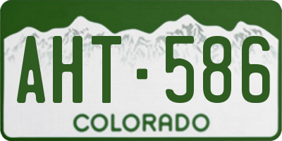 CO license plate AHT586