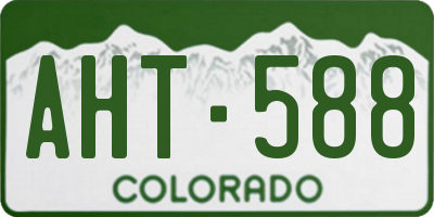 CO license plate AHT588