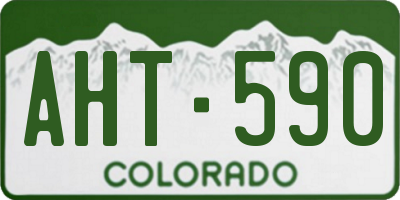 CO license plate AHT590