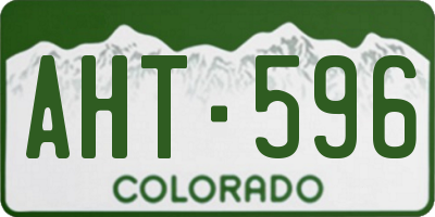 CO license plate AHT596