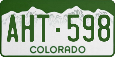 CO license plate AHT598