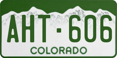 CO license plate AHT606