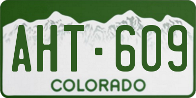 CO license plate AHT609