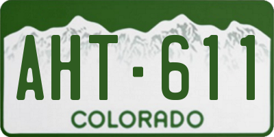 CO license plate AHT611