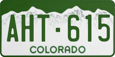 CO license plate AHT615