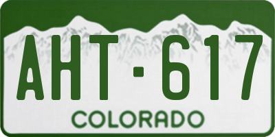 CO license plate AHT617