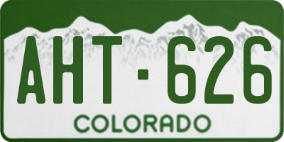 CO license plate AHT626