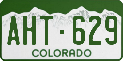 CO license plate AHT629