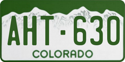 CO license plate AHT630